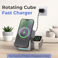 ⚡ Rotating Cube Fast Charger – The Future of Power, Wrapped in Style 🔋✨