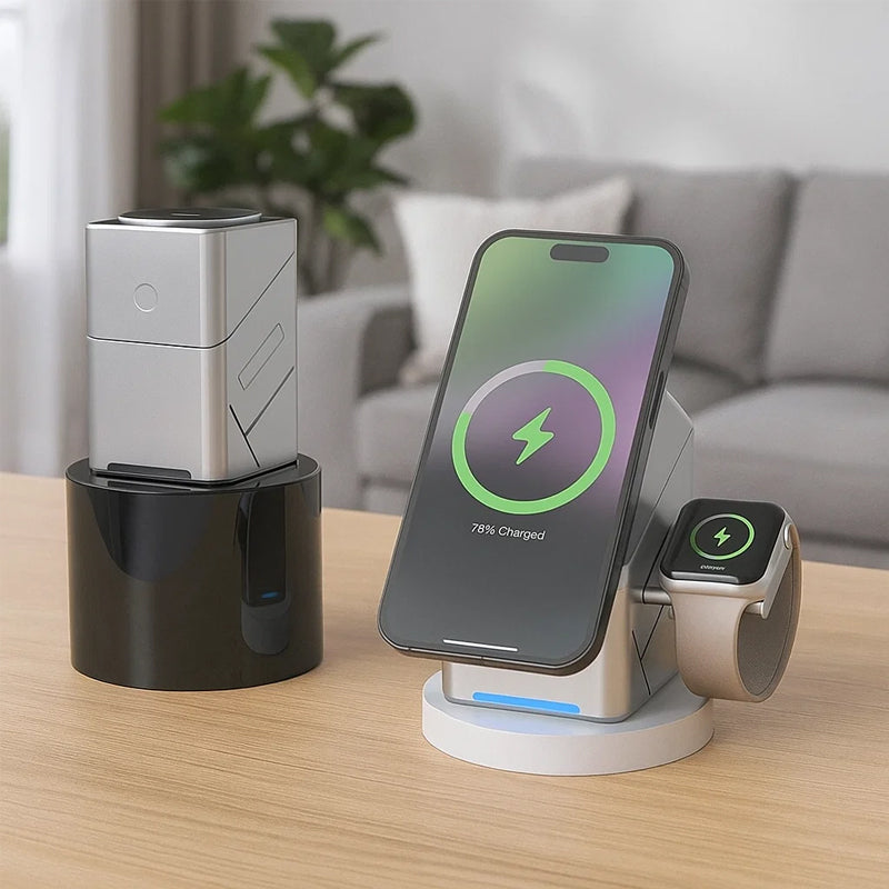 ⚡ Rotating Cube Fast Charger – The Future of Power, Wrapped in Style 🔋✨