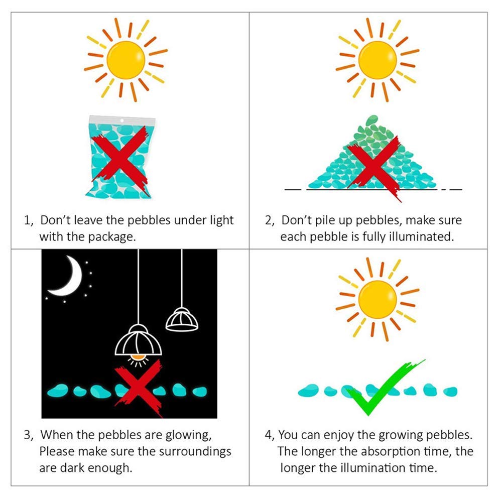 Luminous Stones – Mixed Color Glow  (Buy 1 Get 2 Free )