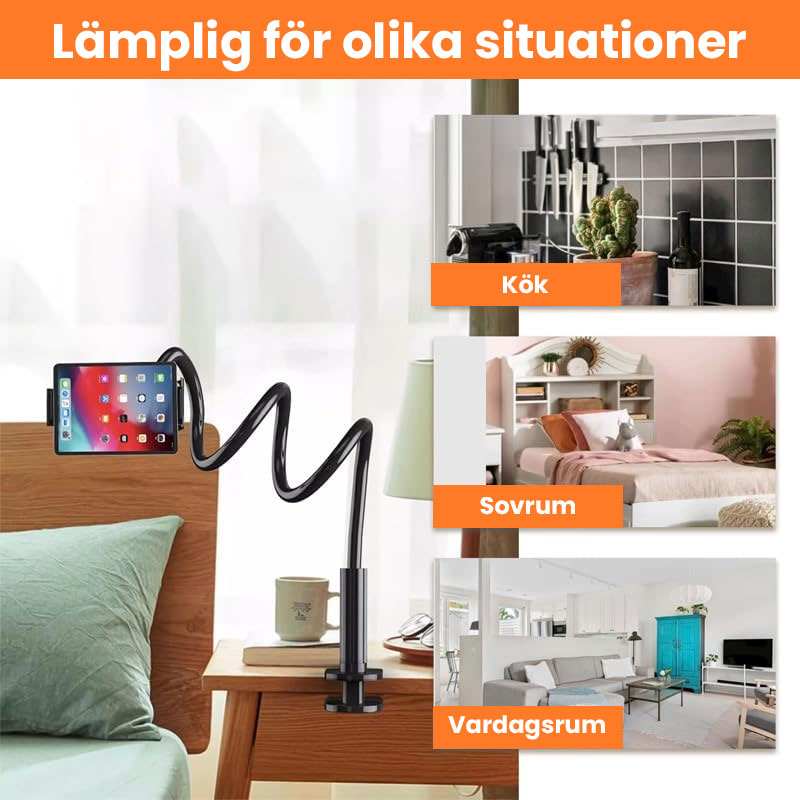 📱 Flexibel Mobil- och Surfplattahållare – För Sängen, Skrivbordet, Live och Fotografering/📱 Flexible Mobile and Tablet Holder – For Bed, Desk, Live and Photography