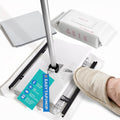 Hands-Free Flat Floor Mop & Sweeper - Foot-Tap Lock System Compatible with Most Pads - 360 Swivel & Adjustable Aluminum Handle - Includes Baking Soda Wet Wipes & 3D Microfiber Cloth