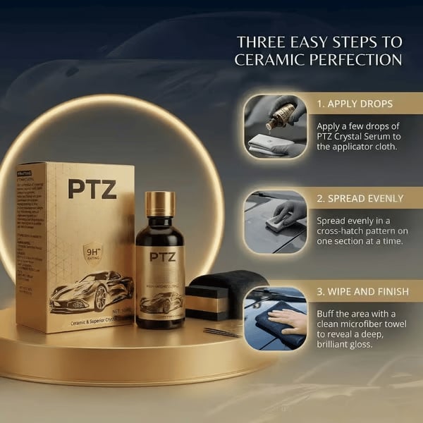 🔥PTZ Graphene Ceramic Coating for Cars – 9H Hardness, 10+ Years Protection, Hydrophobic & Scratch Resistant