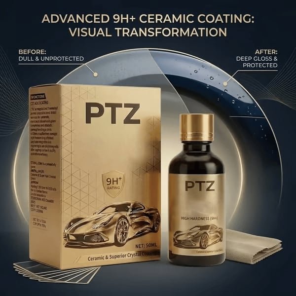 🔥PTZ Graphene Ceramic Coating for Cars – 9H Hardness, 10+ Years Protection, Hydrophobic & Scratch Resistant