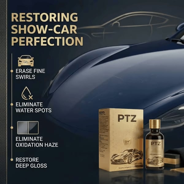 🔥PTZ Graphene Ceramic Coating for Cars – 9H Hardness, 10+ Years Protection, Hydrophobic & Scratch Resistant