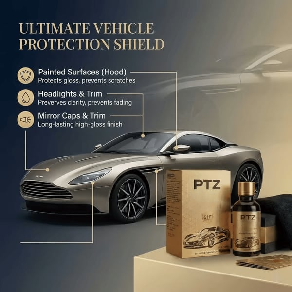 🔥PTZ Graphene Ceramic Coating for Cars – 9H Hardness, 10+ Years Protection, Hydrophobic & Scratch Resistant